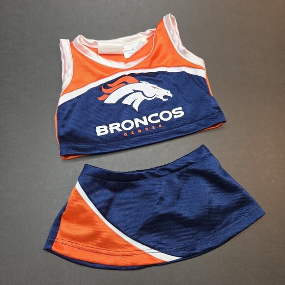 Build A Bear NFL Denver Broncos Football Cheerleader Outfit Top Skirt Only - Picture 1 of 6